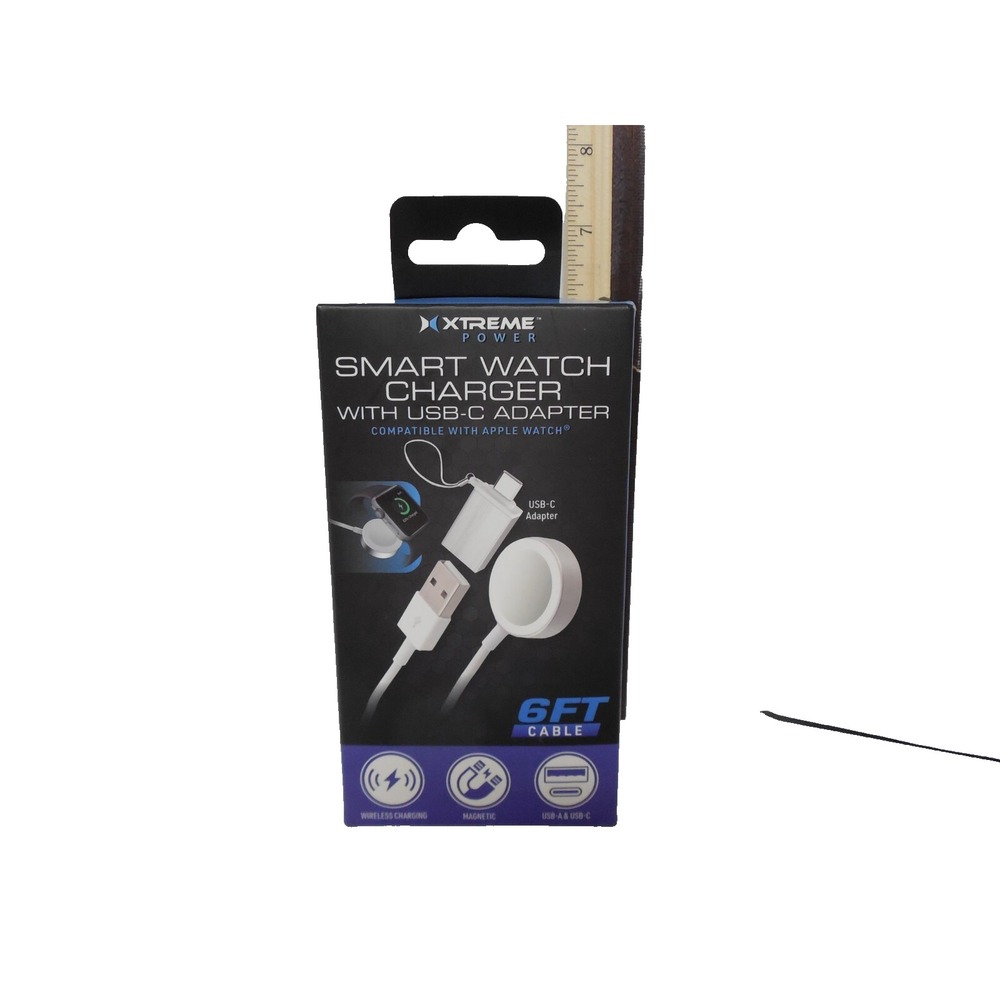 NIB Xtreme Power Smart Watch Charger / USB A & C Adapter 6 ft cable  Apple Comp.